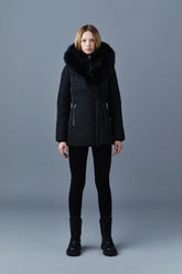 MACKAGE Adali-BX Down Coat with Black Fox Fur Signature Mackage Collar at Gravity NYC